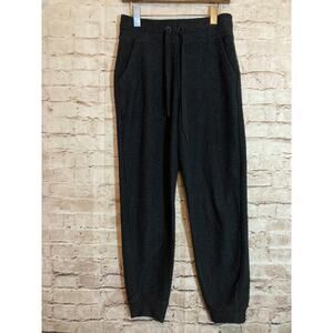 Offline by Aerie Jogger Pants Womens Small Black Popcorn Knit Lounge Wear Cotton